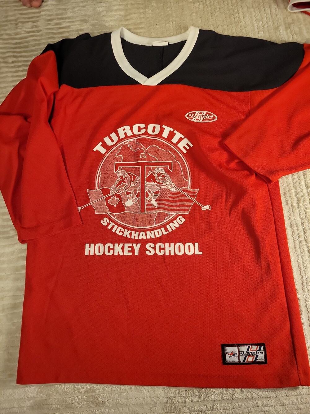 Vintage Turcotte Stickhandling Hockey School Jersey Mens Size Small Adult